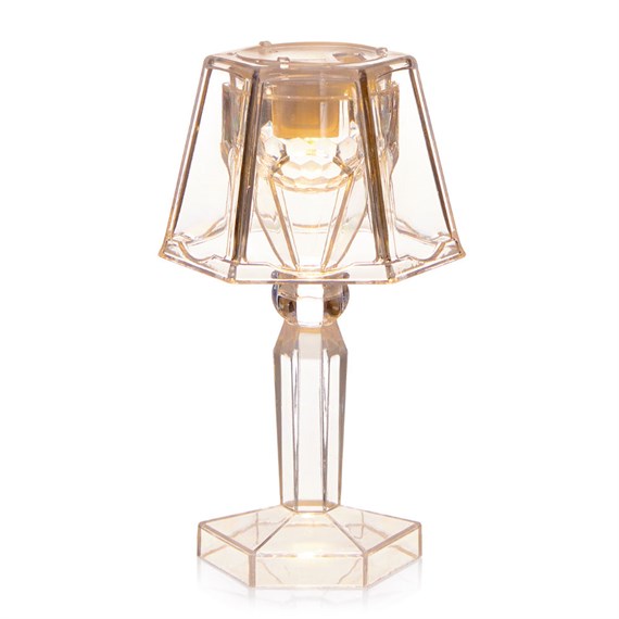 Premier 12cm Transparent Christmas Vintage Table Light Flat (LB251068)