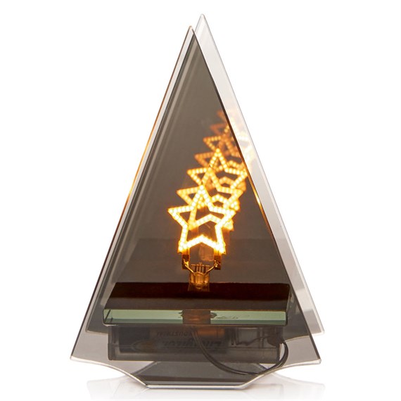 Premier 15cm Glass Double Sided Endless Star Light Up Christmas Decoration (LB254181)