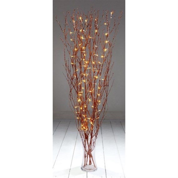 Premier 1.2m Rose Gold LED Lit Christmas Festive Twigs Decoration (LV202082)