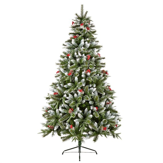 Premier 2.1m (7ft) New Jersey Spruce Artificial Christmas Tree with Berries & Cones (TR700NJ)