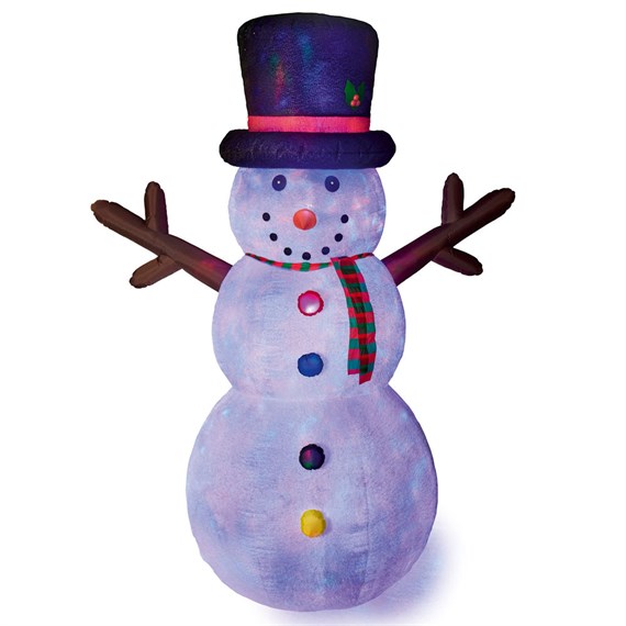 Premier 3.6m Christmas Plush Snowman with Hat Inflatable Decoration (LV243894)