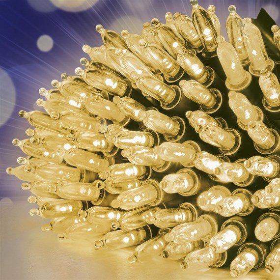 Premier 300 Retro Warm White Fairy Cap Christmas String Lights with LEDs (LV254194WW)