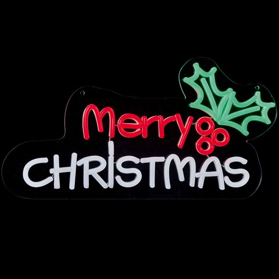 Premier 40cm Merry Christmas Light Up Hanging Christmas Neon Sign (LV251640)