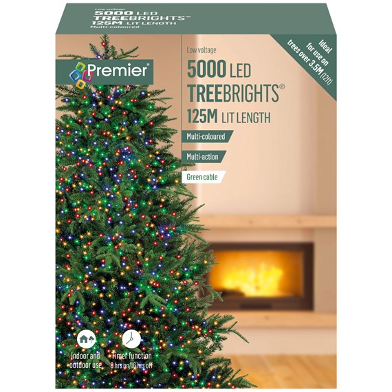 Premier 5000 Multi Colour Multi Action LED Treebrights Christmas String Lights (LV232567M)