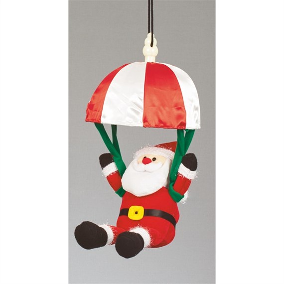 Premier 40cm Musical Kicking Leg Parachuting Christmas Santa Decoration (PL162305)