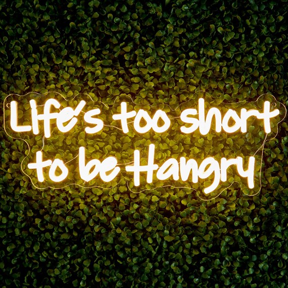 Premier Life's Too Short To Be Hangry LED Neon Sign in Warm White (LT250739)