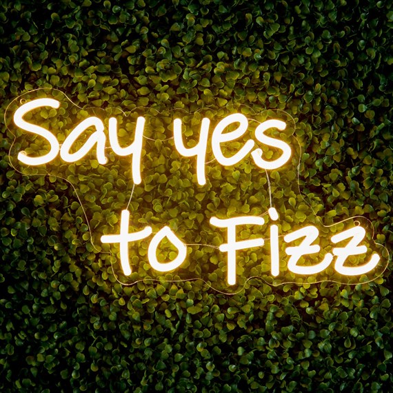 Premier Say Yes To Fizz LED Neon Sign in Warm White (LT250734)