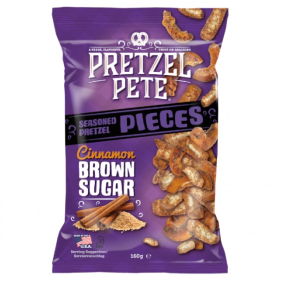 Pretzel Pete Cinnamon Brown Sugar Pieces 160g American Import Snack