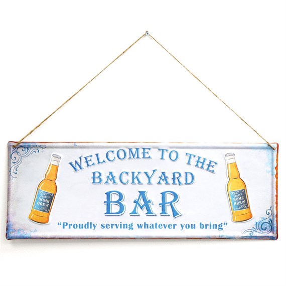 Primus Backyard Bar Metal Outdoor Garden Decor Wall Sign (PH1011)