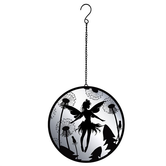 Primus Black Fairy Hanging Garden Decor Mirror Silhouette (PT2703BK)