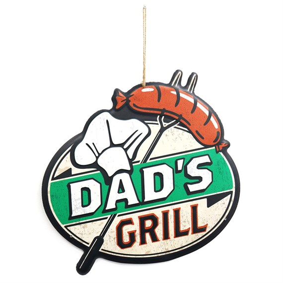 Primus Dad's Grill Metal Outdoor Garden Decor Wall Sign (PH1015)