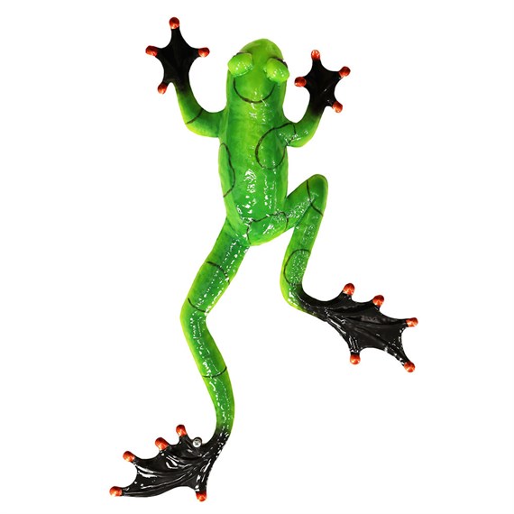 Primus Green Metal Frog Garden Decor Wall Art (PA7002)