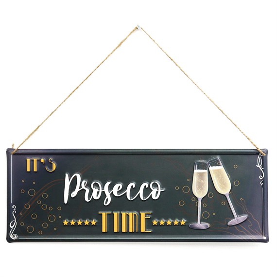 Primus It's Prosecco Time Metal Outdoor Garden Decor Wall Sign (PH1010)