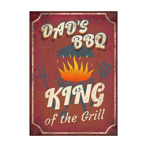 Primus King Of The Grill Metal Outdoor Garden Decor Wall Sign (PH1022)