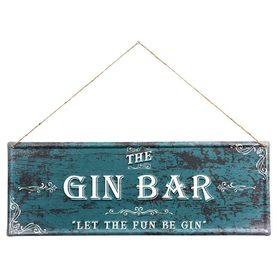 Primus Let The Fun Be Gin Metal Outdoor Garden Decor Wall Sign (PH1006)