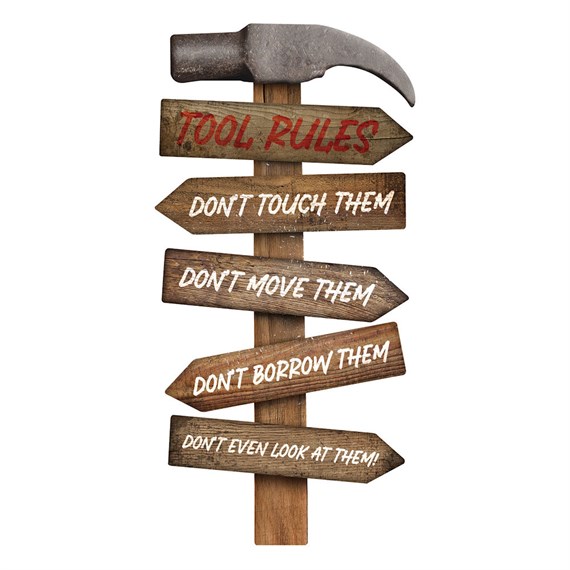 Primus Tool Rules Metal Outdoor Garden Decor Wall Sign (PH1013)