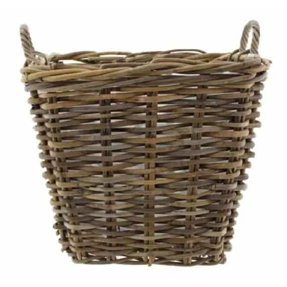 Rattan Grey Log Basket - Large Square (900666)