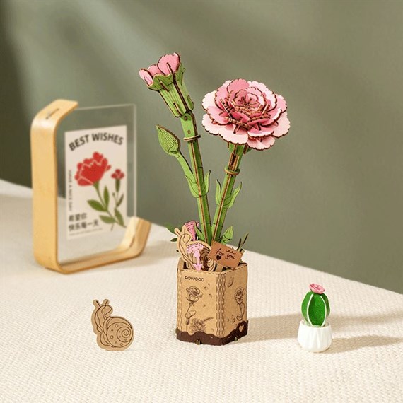 Robotime Pink Carnation 3D Wooden Puzzles (TW051)