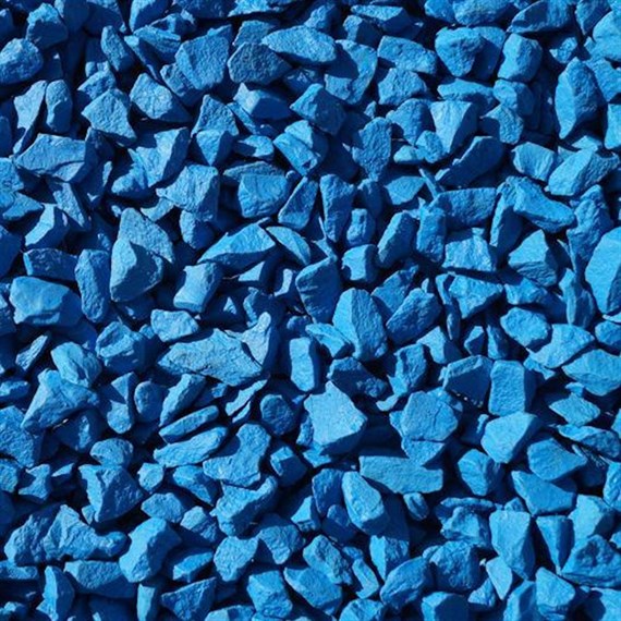 Rockin Colour Azure Blue Decorative Stones 20kg