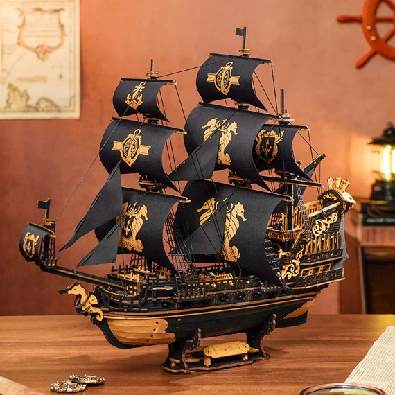 Rokr The Seahorse Barque 3D Wooden Puzzle by Robotime (MCB02)