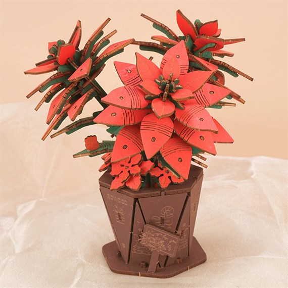 Rowood Poinsettia Wooden Puzzle by Robotime (TF001)