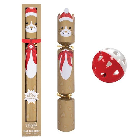 RSW Novelty Gold 14 Inch Christmas Cracker for Cats (XM7059)