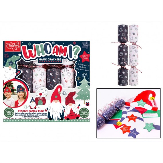 RSW Novelty Who Am I? Game Christmas Crackers - Pack of 6 (XM6453)