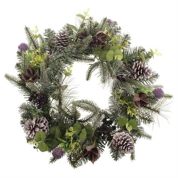 Sage 45cm Highland Pine Artificial Christmas Wreath (Z73270)