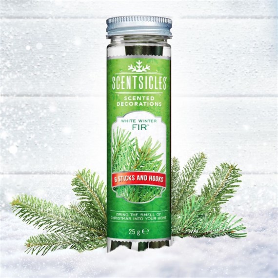 Scentsicles White Winter Fir Scented Christmas Hanging Ornament (6 Pack)