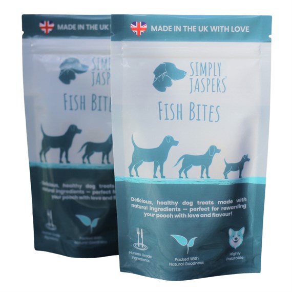 Simply Jaspers Fish Bites Dog Treats 75g (FBT-75G)