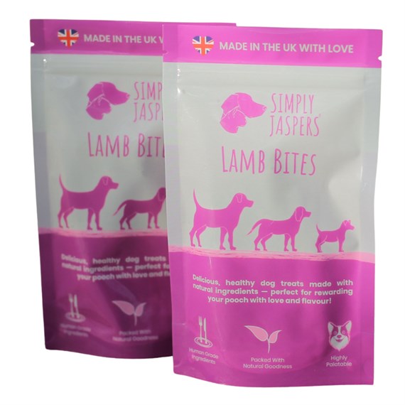 Simply Jaspers Lamb Bites Dog Treats 75g (LBT-75G)