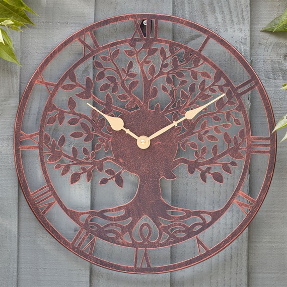 Smart Garden 12 Inch Tree of Life Bronze Garden Clock (5162007)