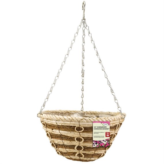 Smart Garden 12Inch Corn Rope Hanging Basket Natural (6020113)