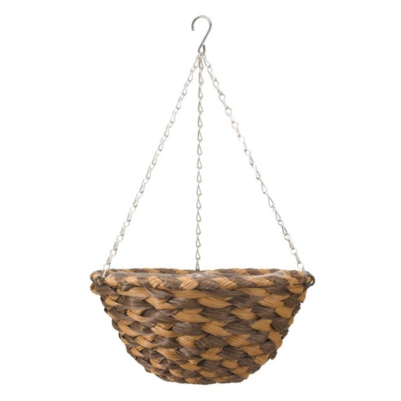 Smart Garden 14Inch Earth Braid Faux Rattan Basket Hanging Basket (6021030)