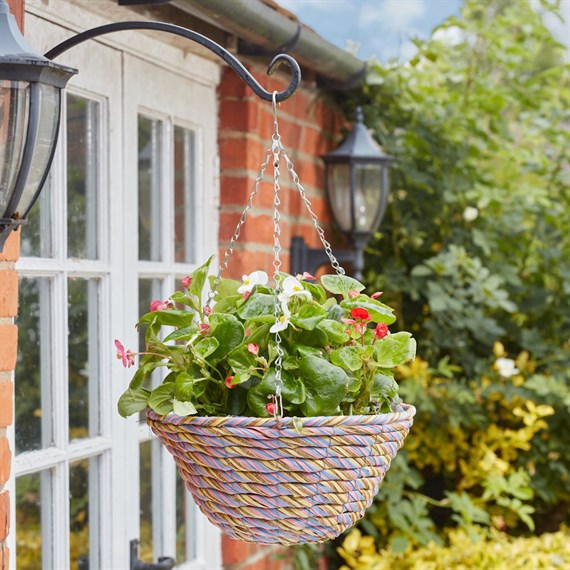 Smart Garden 14Inch Gala Faux Rattan Hanging Basket (6021054)
