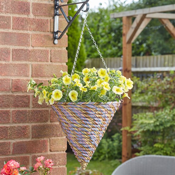 Smart Garden 14Inch Gala Faux Rattan Hanging Cone (6021055)