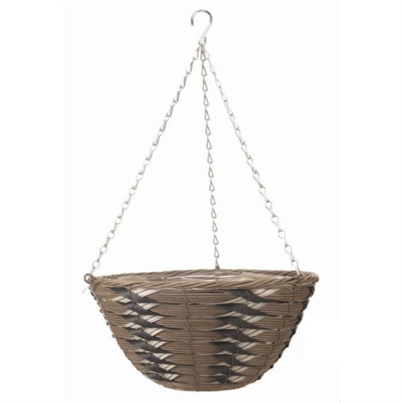 Smart Garden 14Inch Kikuyu Faux Rattan Basket Hanging Basket (6021034)
