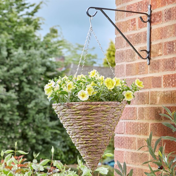 Smart Garden 14Inch Woodland Faux Rattan Hanging Cone (6021057)