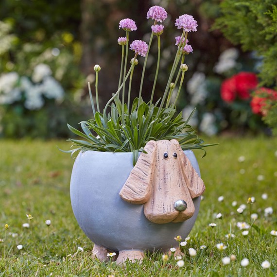 Smart Garden 22cm Woodstone Dog Animal Garden Planter (5071044)
