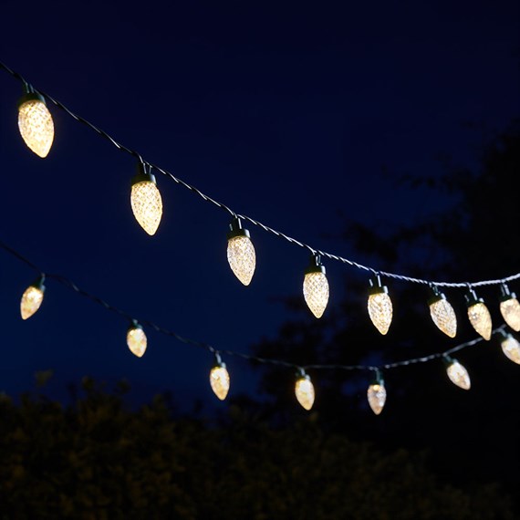 Smart Garden 30 Solar & Main Powered Pine Cone Garden String Lights (1003000)