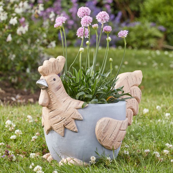 Smart Garden 34cm Woodstone Rooster Animal Garden Planter (5071043)