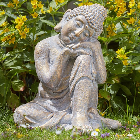 Smart Garden 40cm Dreaming Buddha Garden Statue Ornament (5071036)