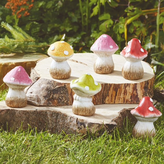Smart Garden 9cm Deco Garden Ornament Shrooms 6 Pack (5031066)