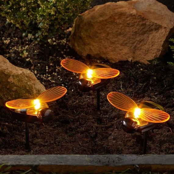 Smart Garden Bees Solar Decor Stake Lights Triple Pack (1012011)