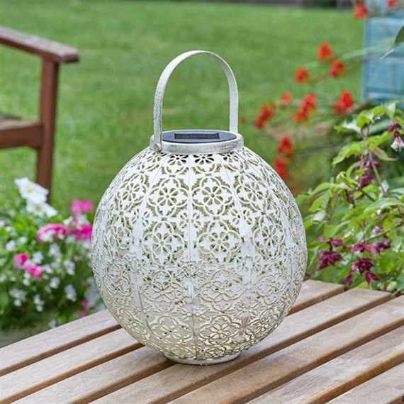Smart Garden Damasque Solar Lantern - Cream (1080022)
