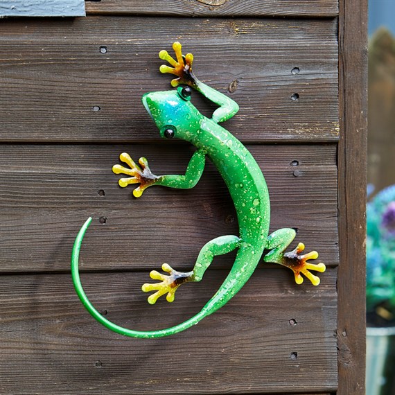 Smart Garden Gecko Metal Wall Art - Emerald (5032059)