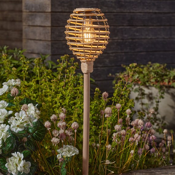 Smart Garden Lumina Faux Rattan Solar Powered Garden Stake Light (1012065)