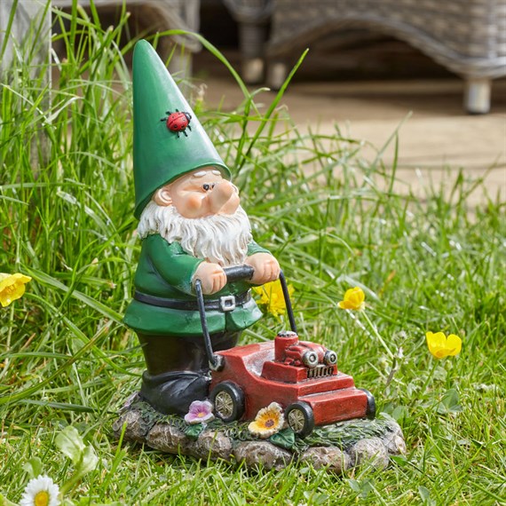 Smart Garden Mowing Wilf Garden Gnome Ornament (5030416)