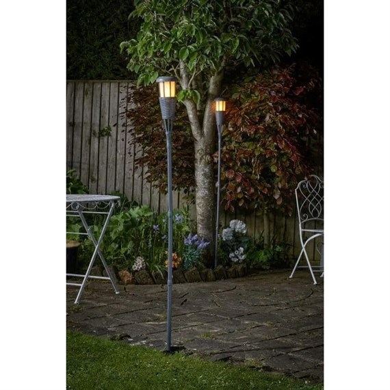 Smart Garden Solar Flame Effect Tiki Torch Twin Pack (1012016MO)