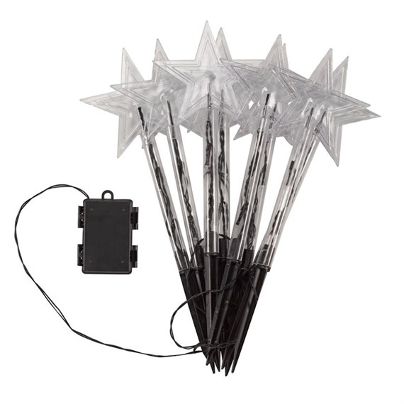Three Kings Star Decor Light Up Christmas Garden Stakes - Set of 8 (2501001)